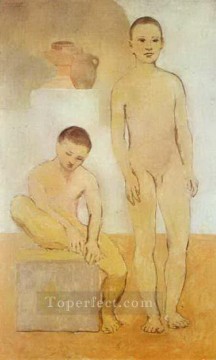 Dos jóvenes 1905 Pablo Picasso Pinturas al óleo